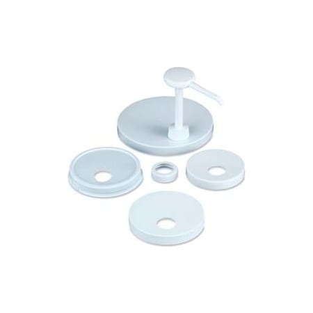 San Jamar Economy Pump & Cap Kit, 1 Pump & 5 Caps, White - P7310